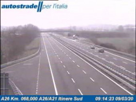 Imagen de vista previa de la cámara web Alessandria - Traffic A26 - KM 68,0